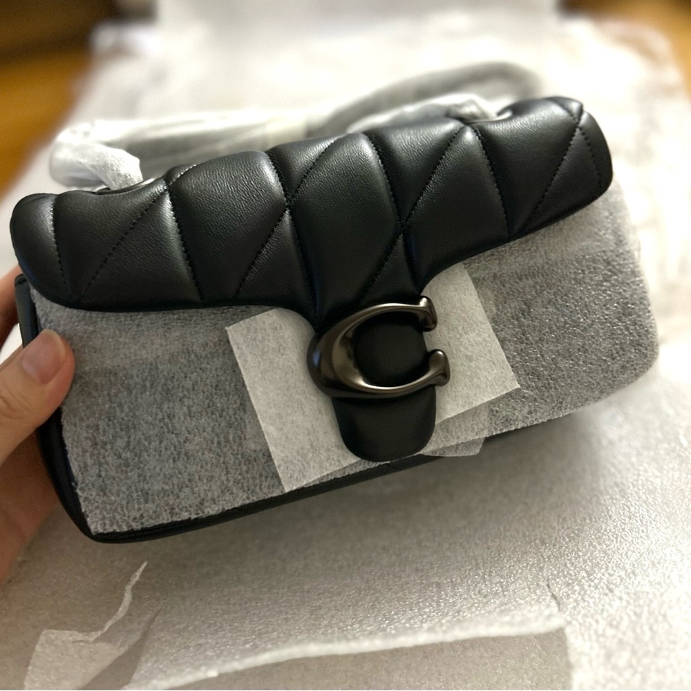 Coach Quilted Tabby Shoulder Bag 20 With Chain